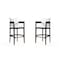 Manhattan Comfort Ritz Barstool in Ivory and Dark Walnut, PK2 2-BS013-IV - alternate 1